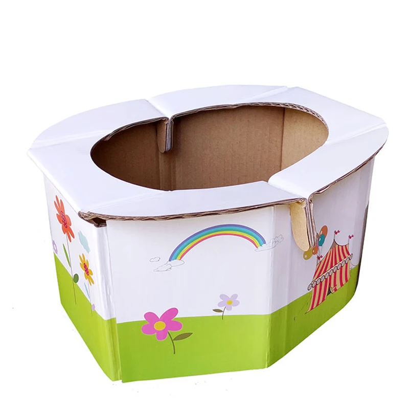 Aligan-для приучения к горшку Туалет стул детская складная коляска для путешествий, летнее платье для маленьких картон Туалет поезд сиденье для мальчиков с 5 пакета (ов)