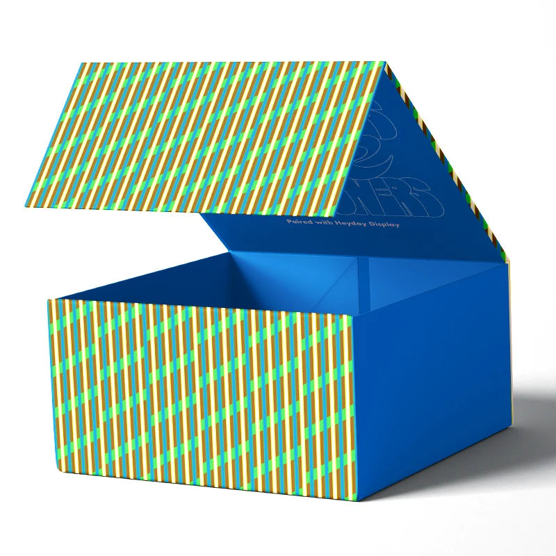 Custom Flap Lid Packaging Foldable Cardboard Bespoke Folding Boxes Magnetic Closure Gift Box Magnetic Black Box with Adhesive