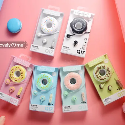 Case Candy Color Cute Earphones Mic head phone For Girls Kids 3.5mm Earbuds For iPhone Samsung MP3 iPod Cellphone