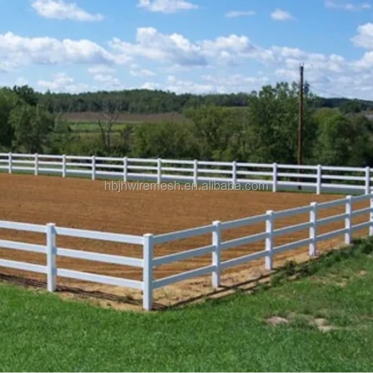 Top Quality 3Rails Vinyl/Plastic/PVC Safety Fence For Horse Riding Arena
