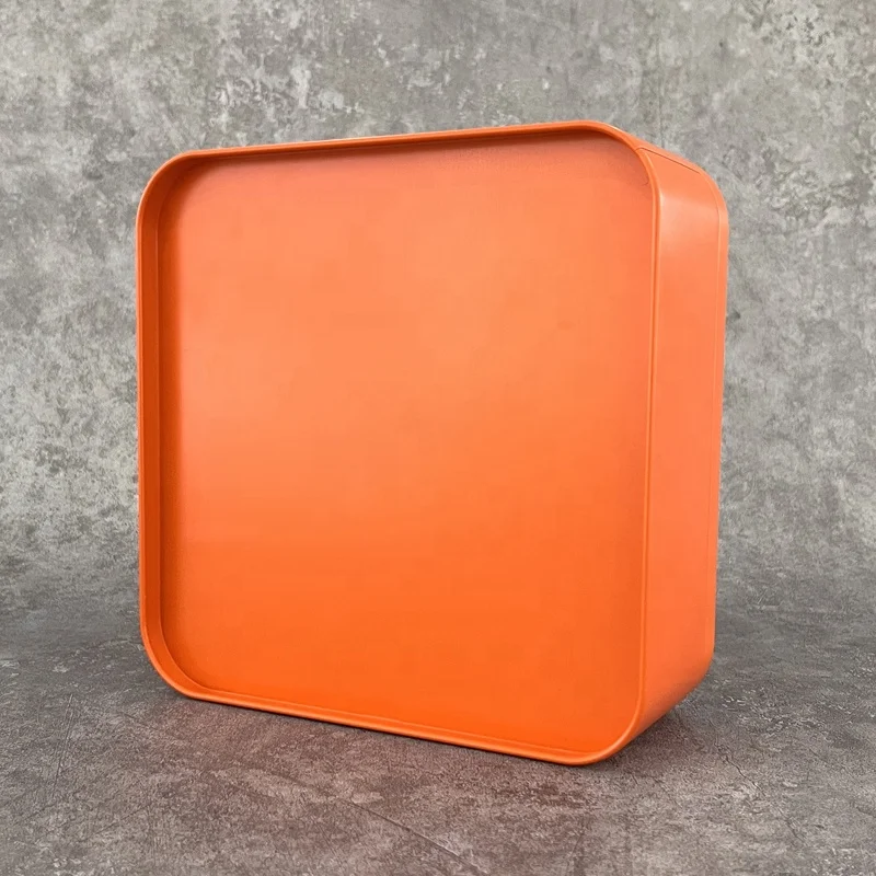 Black Red Orange Silver Blue Festival Holiday tinplate box for gift candy cookie mooncake Egg Yolk Pastry tin packaging box