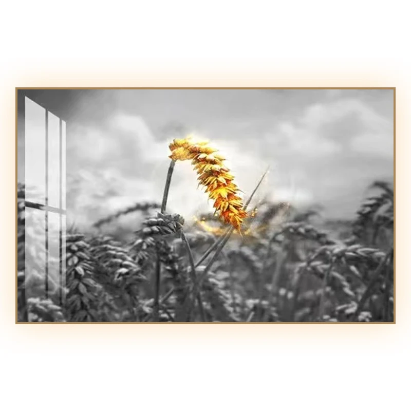 Promotion Top quality hanging decorative electric painting graphene hanging heating convection light crystal models