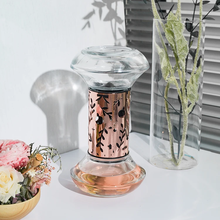 Customized scent 120ml fragrance home freshener aroma luxury hourglass bottle reed diffuser gift set