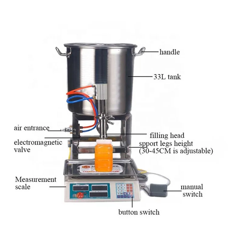 Honey Filling Machine 304 Stainless Steel Liquid Filling Beekeeping Equipment