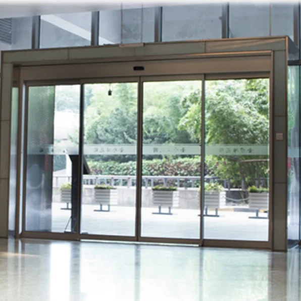 High quality 4 panel glass entry H3 automatic sliding door