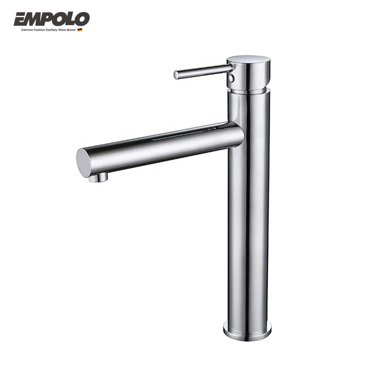 Foshan Faucet Brass Tall Basin Faucet Single Handle Bathroom Faucet