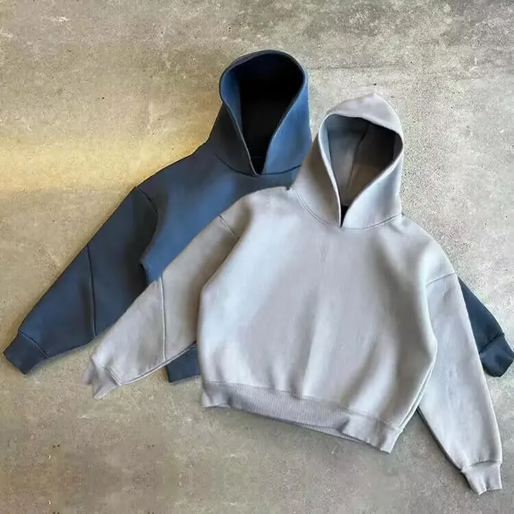 Plain Thick 500/400gsm Boxy Blank Hoody Mens Cotton Fleece Custom Hoodie Manufacturer Baggy Heavyweight Cropped Oversized Hoodie