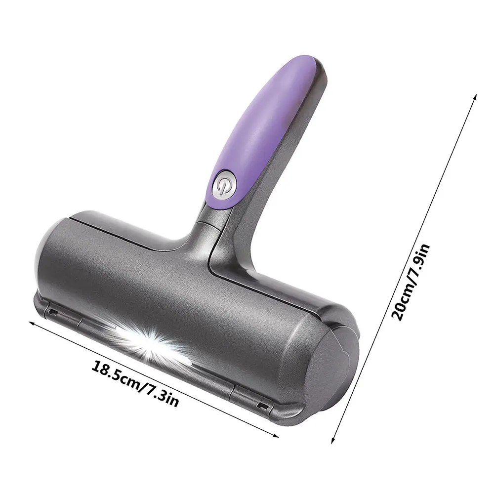 Factory Reusable Dog Hair Removal Roller for Furniture Bed Dog Cat Self-Cleaning Fur LED Pet Fur Remover