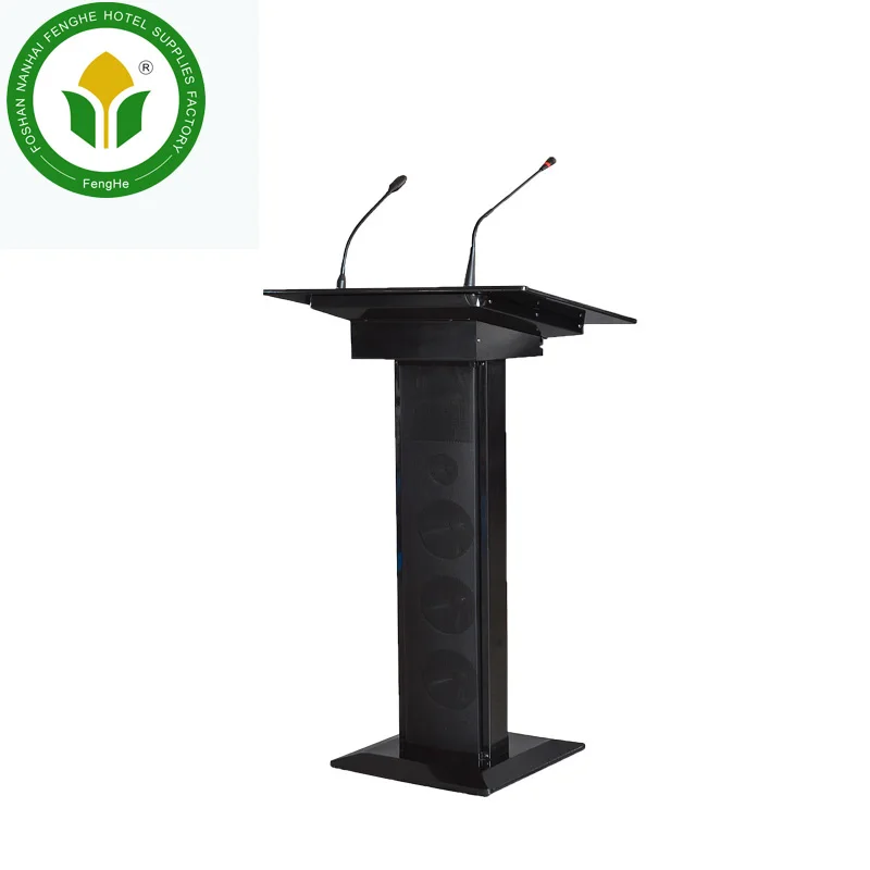 Hotel golden metal rostrum speech lectern church podium