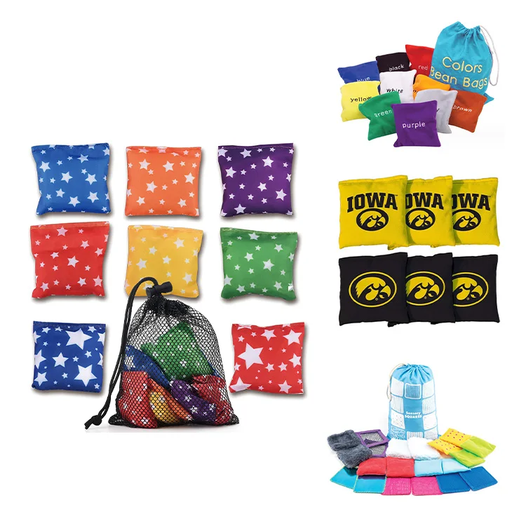 Mini Beanbags Cornhole Toy Small Bean Bags for Kids Tossing Game for Toddler Preschool Schooling Outdoor Activities