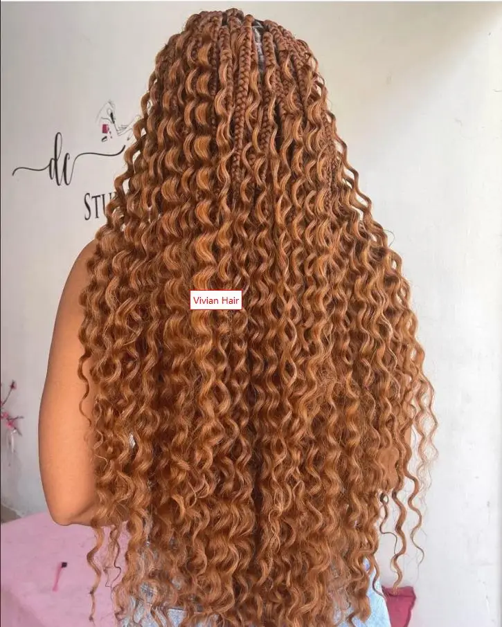 Wholesale 24inch pelo trenzado kanekalon pelo que teje curly coxy crochet braids curly crochet accesorios kanekalon afro