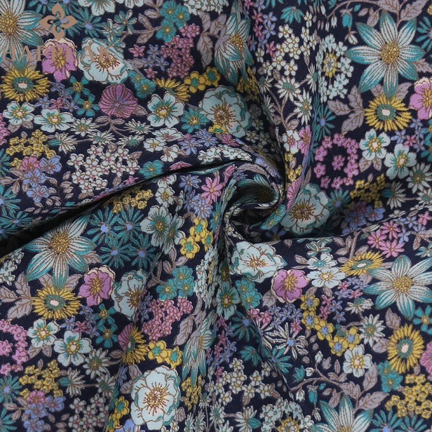 Низкий минимальный заказ оптовая продажа ткань из хлопка с цветочным принтом в наличии хлопчатобумажная для одежды