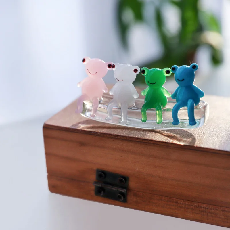 Hot Sale Glass Crafts small animal  Miniature glass animals decoration Frog figurine ornaments