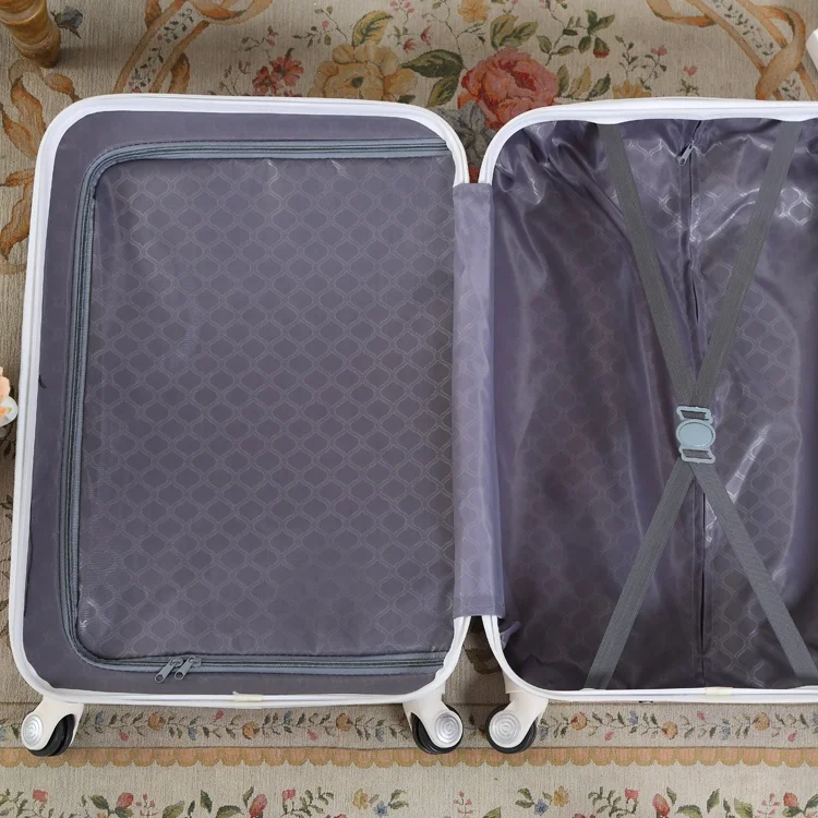 
Custom luggage fashion butterfly printing suitcase abs trolley luggage bag travel smart luggage 