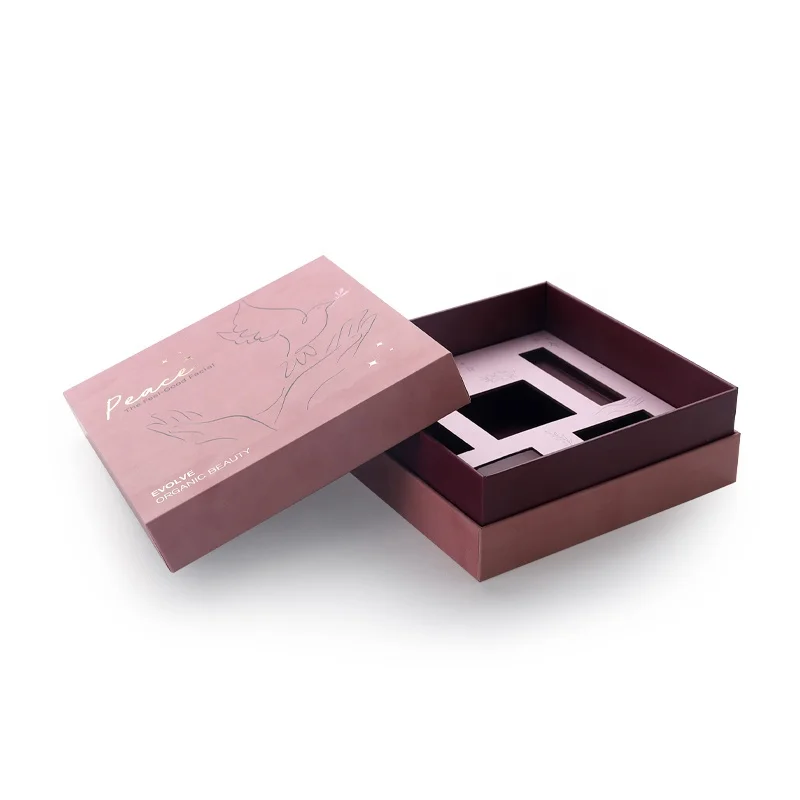 Essential Oil Roller And Box Cosmetics Lid Bottom Pink Cosmetic Packaging Set Present Boxes For Skincare Cute Christmas