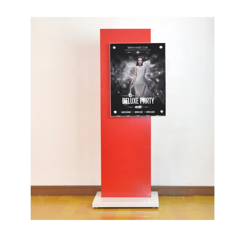 A3 signboard shopping metal guide shelf stand vertical parameter floor advertising Poster holder auto info display