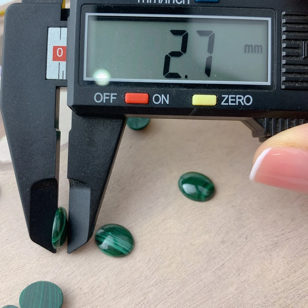 Wholesale custom oval natural stone malachite cabochon loose gemstone for jewelry inlaid rings charm accessories