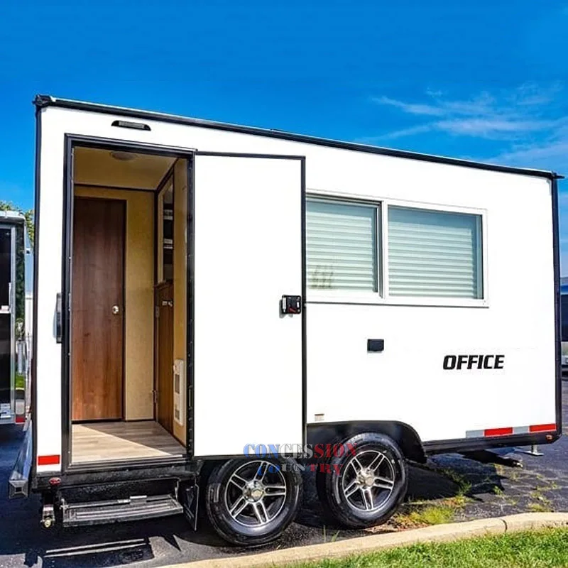 10ft small office trailer on wheels portable trailer site office outdoor mobile office trailer