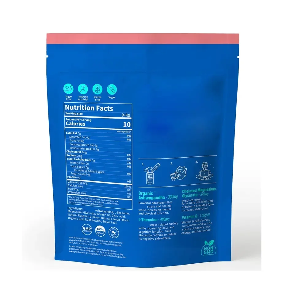 OEM ODM Natural Calm Electrolytes Drink Power with Vitamins and Calcium Pre Workout Electrolytes Drink for Boost Energy