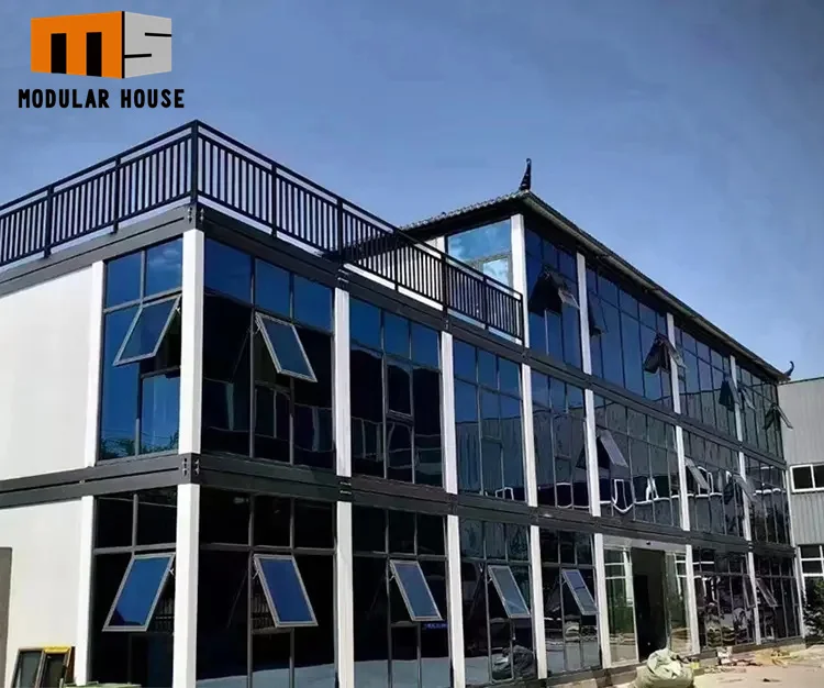 Изготовленные на заказ Роскошные модульные сборные дома 3 спальни плоские контейнерные виллы в Пакистане Малайзия с гаражом