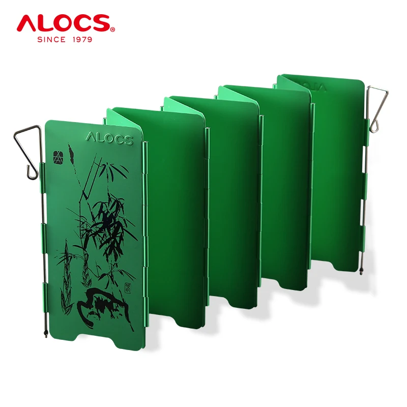 Alocs CS-B05 ветровое стекло для наружной плиты алюминиевая спиртовая газовая плита ветровое стекло для кемпинга пикника плита ветрозащитный экран 9 складных пластин