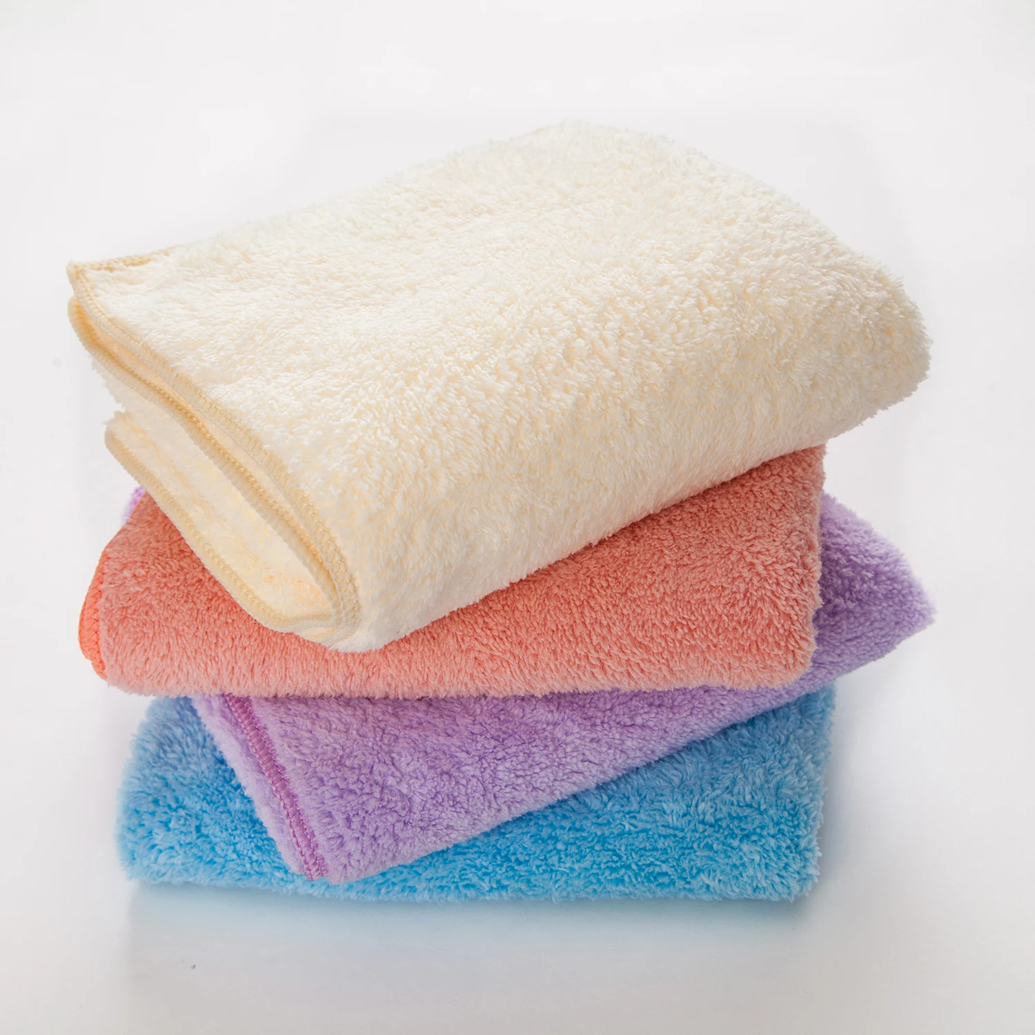 Plain Absorbent For Adults Soft Wash Bath Shampoo Coral Fleece Towel