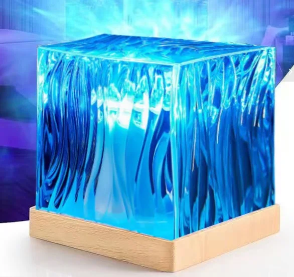 Проектор океанская волна RGB Cube Северная светодиодная клубная ночная лампа USB зарядка 16 видов цветов спальни ночные огни