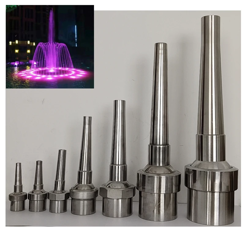 Adjustable Direct Beam Nozzle Desuperheat Scattering Fireworks Triple Layer Outdoor Brass Water Stainless Steel Head Fountain