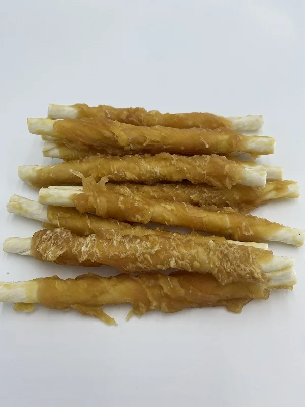 Натуральные чипсы для утки и мяса собак отбеленные палочки из воловьей кожи жевательные органические