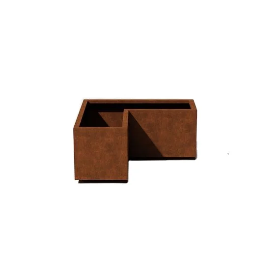 Corten Steel Rectangular Planters Large Outdoor Planter Metal Planter Box for Tall Plant Trough Rustic Patina