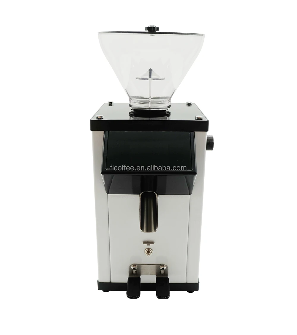 2023 Hot selling commercial Flat burrs coffee grinder LED touch screen electric coffee grinder espresso coffee maker LJ-64C