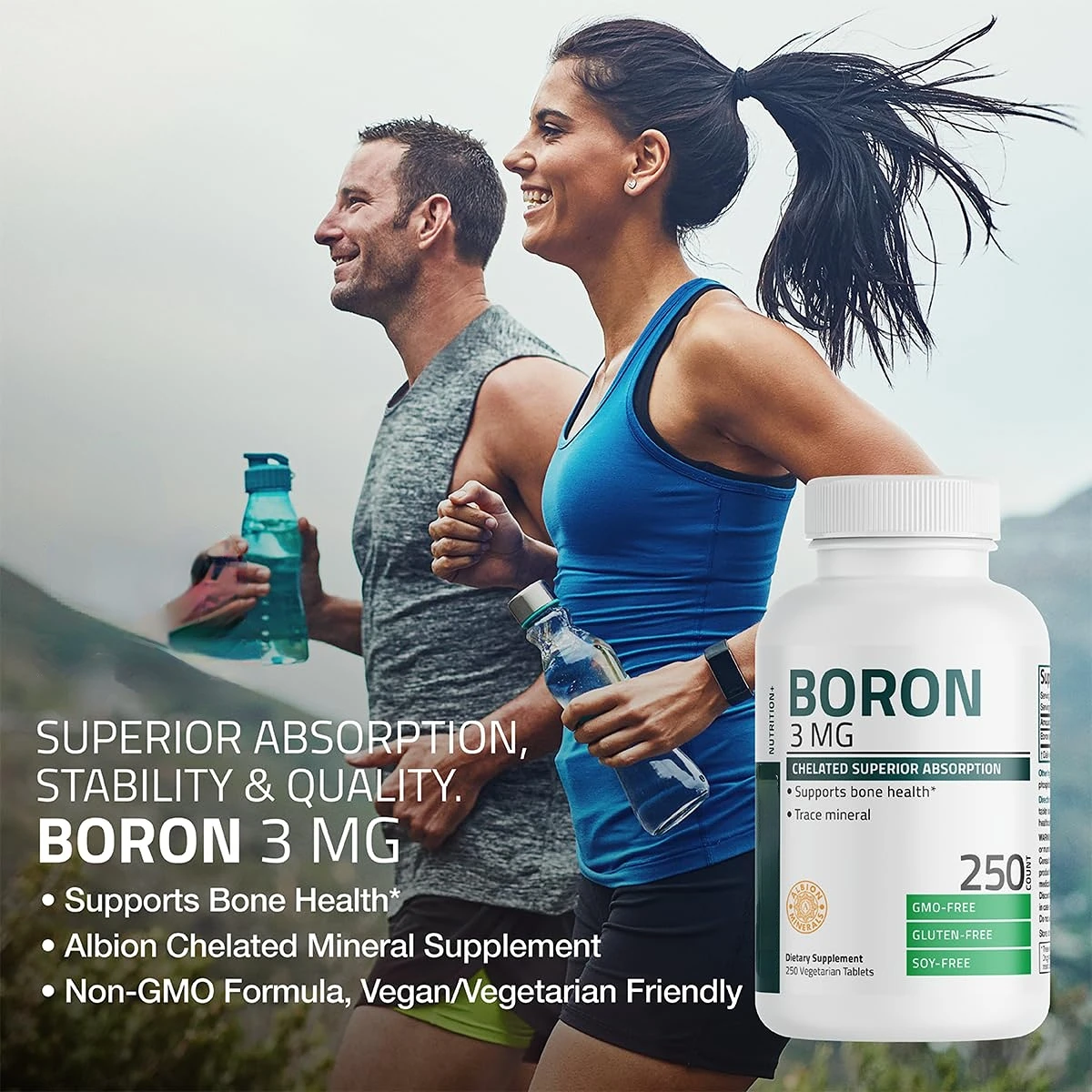 Superior Boron 3 MG Vegan Capsules Bone Health Trace Mineral Supplement Boron Capsule Energy Metabolism