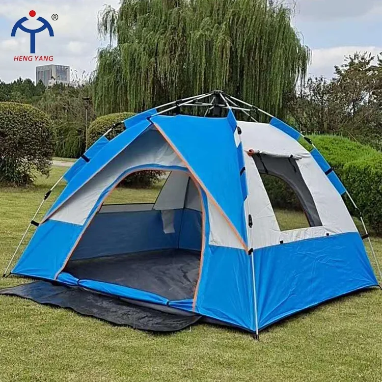Superior Quality Wholesale Outdoor Custom OEM Automatic Waterproof 2 Layers Family Camping Tent 4 Person