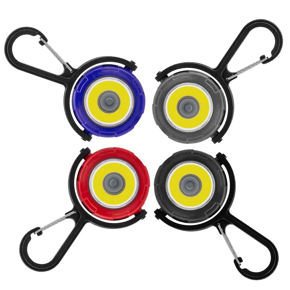 Mini Flashlight Carabiner Light 3 Lighting Modes LED Flashlights Backpack Torch Keychain Lantern