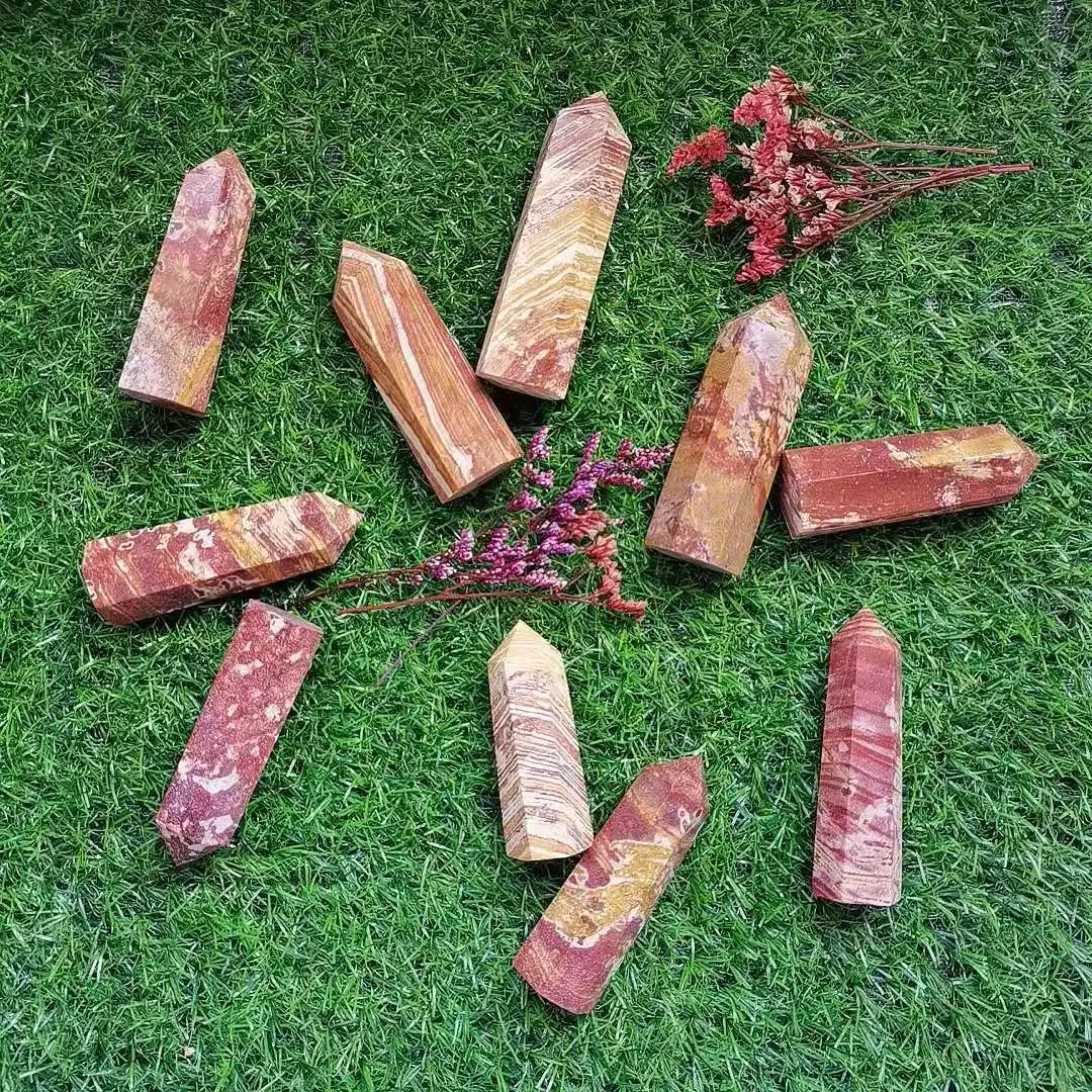 High Quality Beautiful Delicate Gemstone Obelisk Pillar Van Gogh Point Tower Wand Craft For Collection