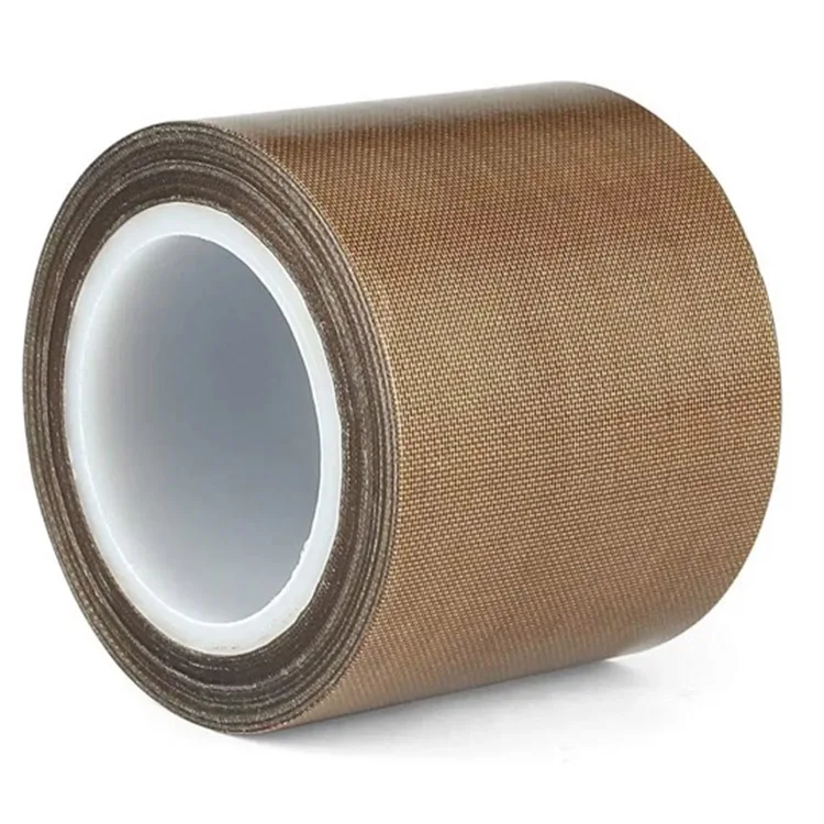 PTFE Tape Adhesive Used for Bag Sealing Making Machine Insulating Tape Heat Sealing Resistance Silicone Brown Thickness 3 KV