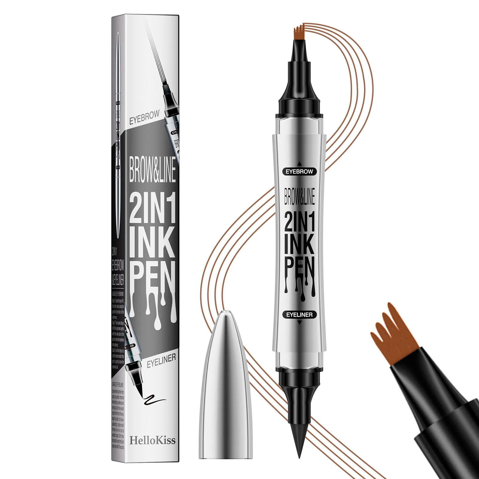 Best Selling 3d Microblading Eyebrow Pen Waterproof Fork Tip Brow Tattoo Pencil Long Lasting Professional Fine Sketch Liquid Eye