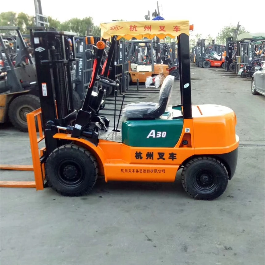 Лучший китайской марки Hangcha б/у 3-тонный дизельный A30 вилочный погрузчик
