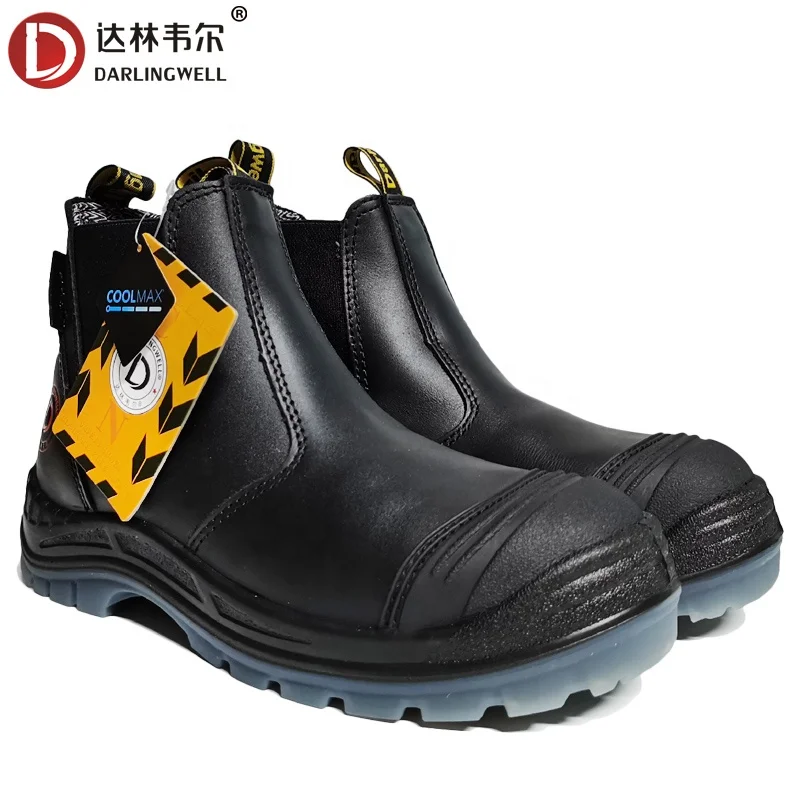 Darlingwell oil and gas resistant safety boots Anti static Mining work safety shoes steel toe