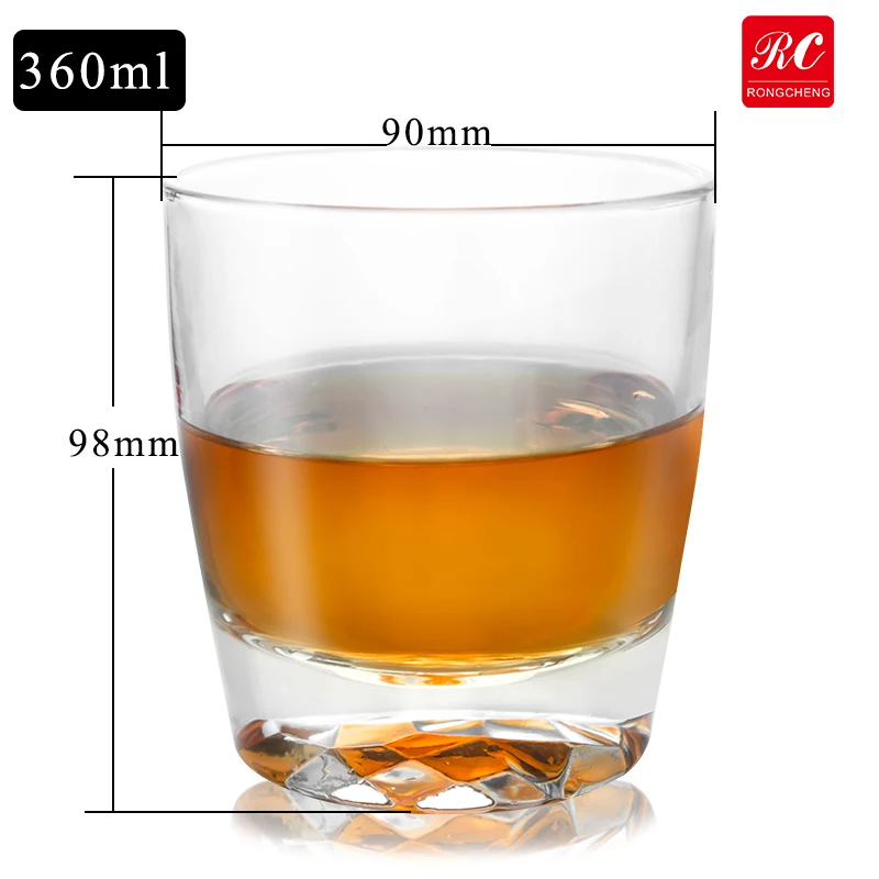 330ml New Modern Style Barware Ice Ball Wholesale Sublimation Rock Crystal Clear Whisky Glass Cup