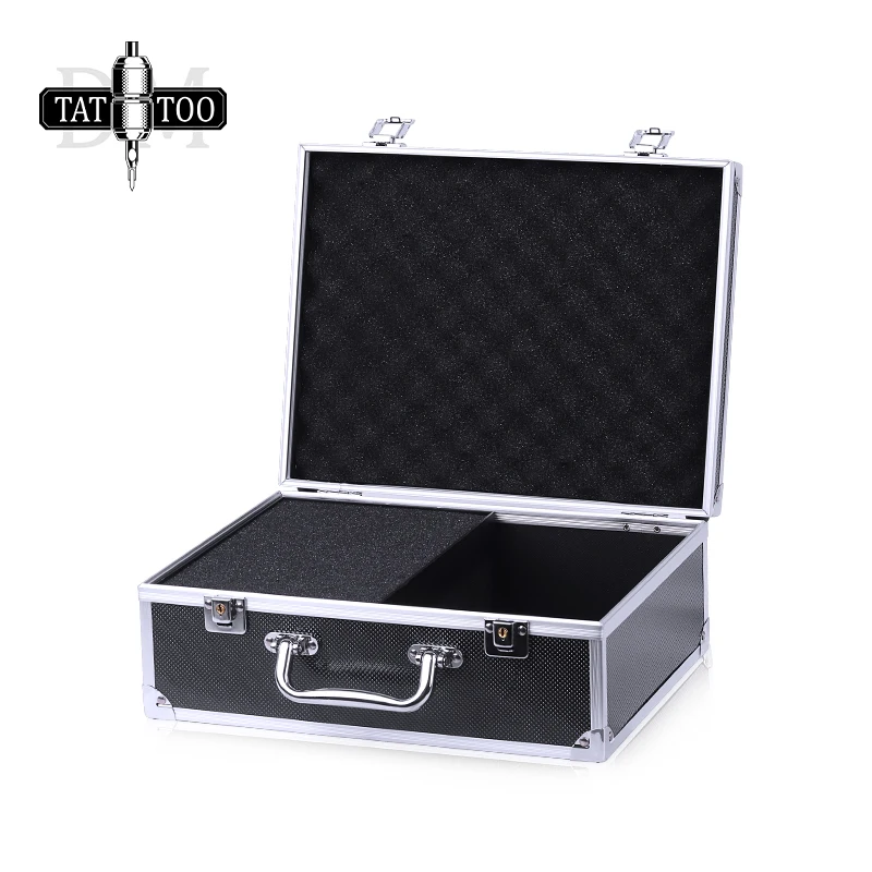 Aluminum tattoo machine box case to packing tattoo kit products portable tattoos goods tools box