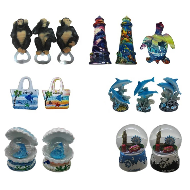 A Variety Of Styles High Quality Resin Snow Ball Water Ball Tourist Landscape Souvenir Gift Fridge Magnet Household Products