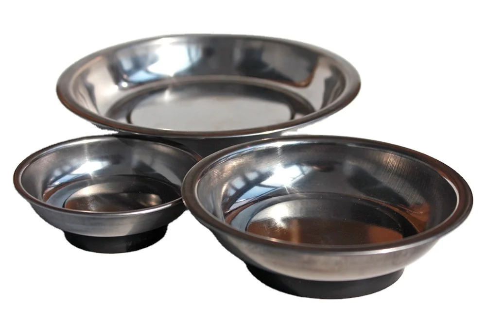 Auto Repair Magnetic Bowl Magnetic Tray Small Parts Screw Accessories Iron Suction Adhesive Tray Storage Box Tools