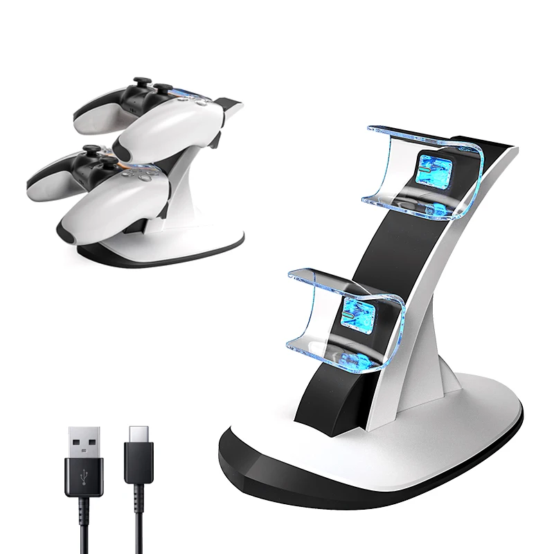 Portable Game Accessories Dual USB PlayStation 5 Controller Fast Wireless Seat Chargers Dock Station PS5 Pad Controller  Charger