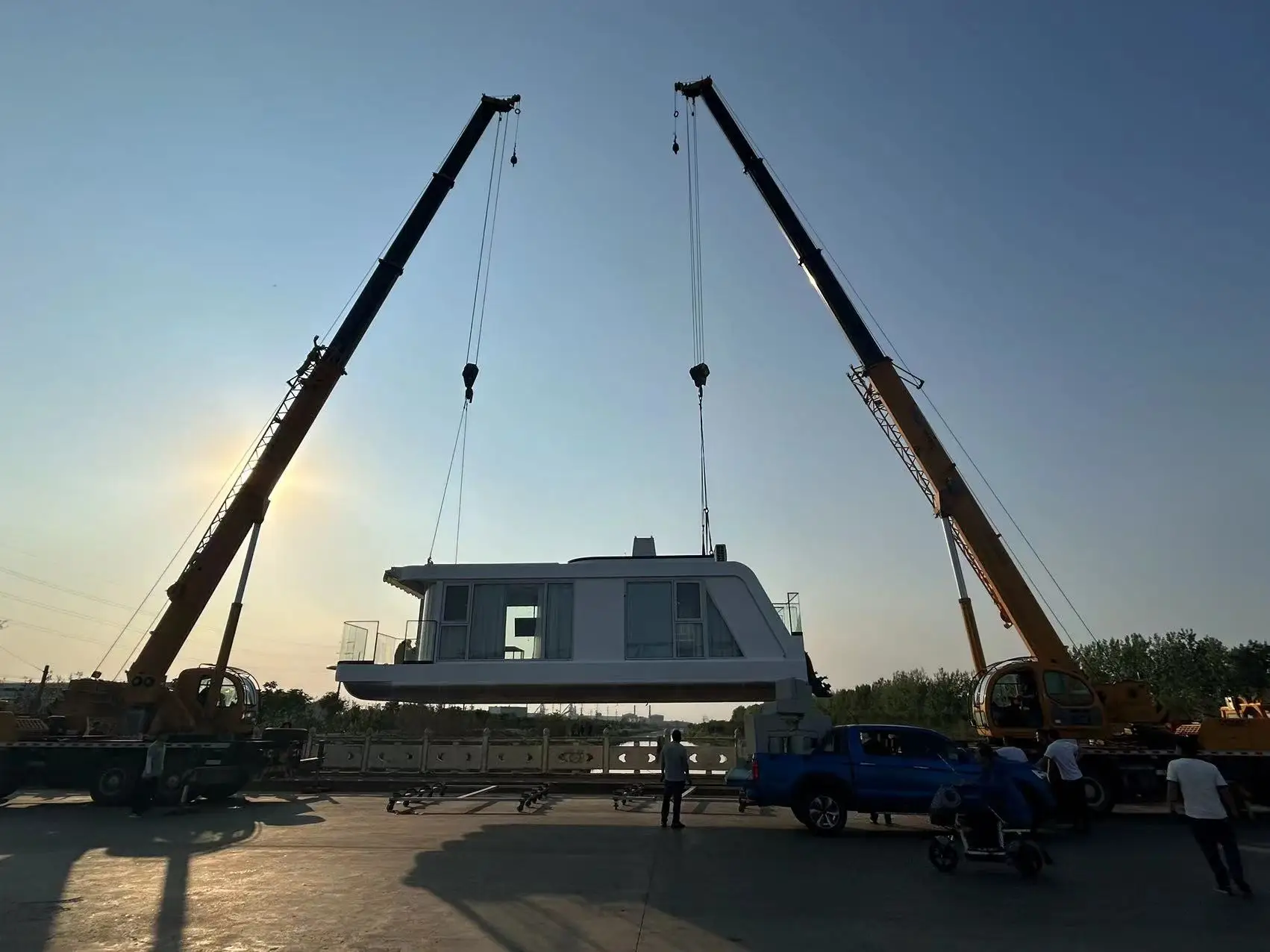 Modern Design Floating Houseboat Sea Houseboat Water Prefab House