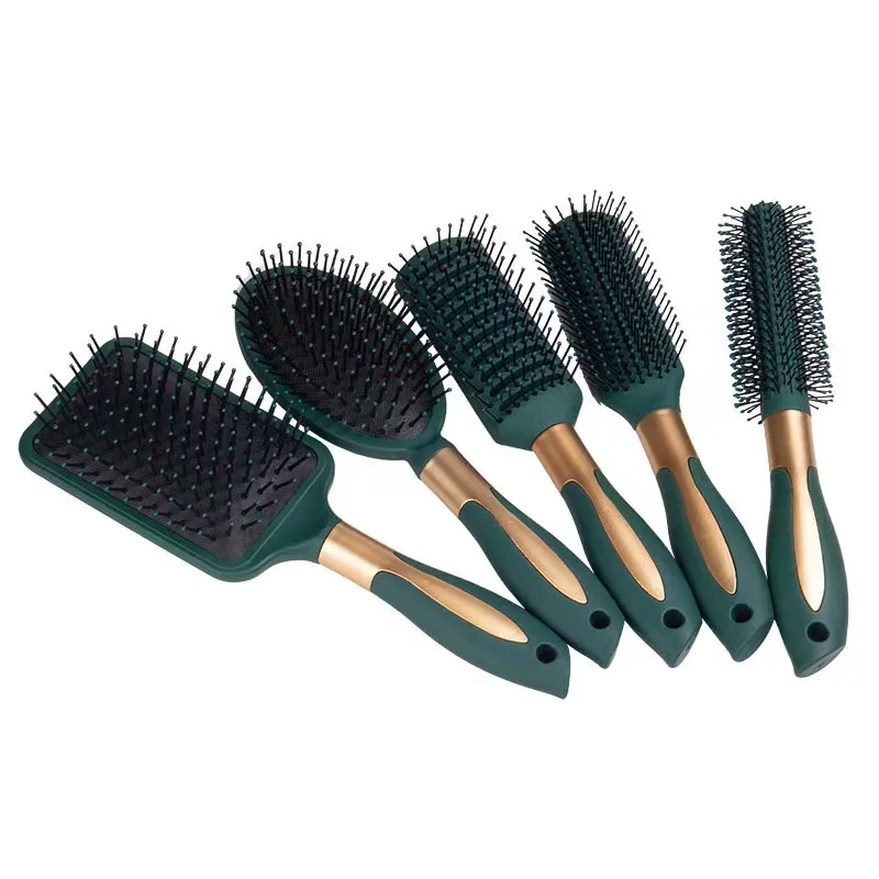 Wholesale fashionable circular curly hair brush air cushion massage hair comb portable salon ABS handle paddle hair brush