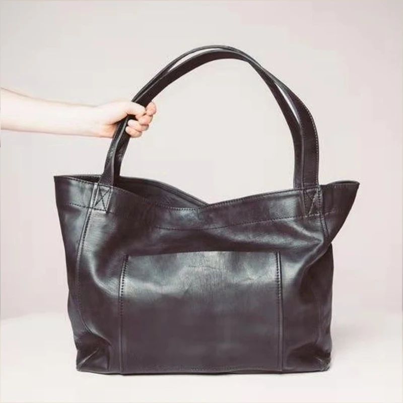 
Wholesale Fashionable Retro Oil Wax Leather Ladies Large Soft Hand Bags 2021 Designer Luxury Handbags For Women Famous Brand 