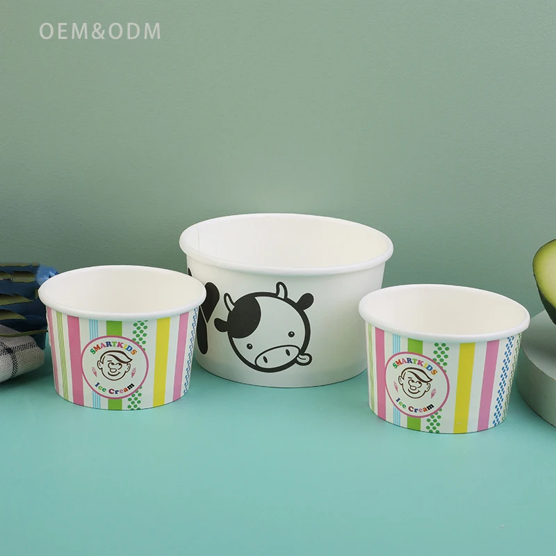 Chinese Manufacturer ice cream cups Wholesale disposable paper cups ice cream customized ice cream cups