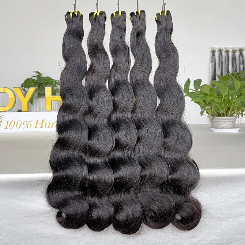Wholesale Virgin Cuticle Aligned Hair Weft Body Wave Super Double Drawn Vietnamese Raw Human Hair Bundles