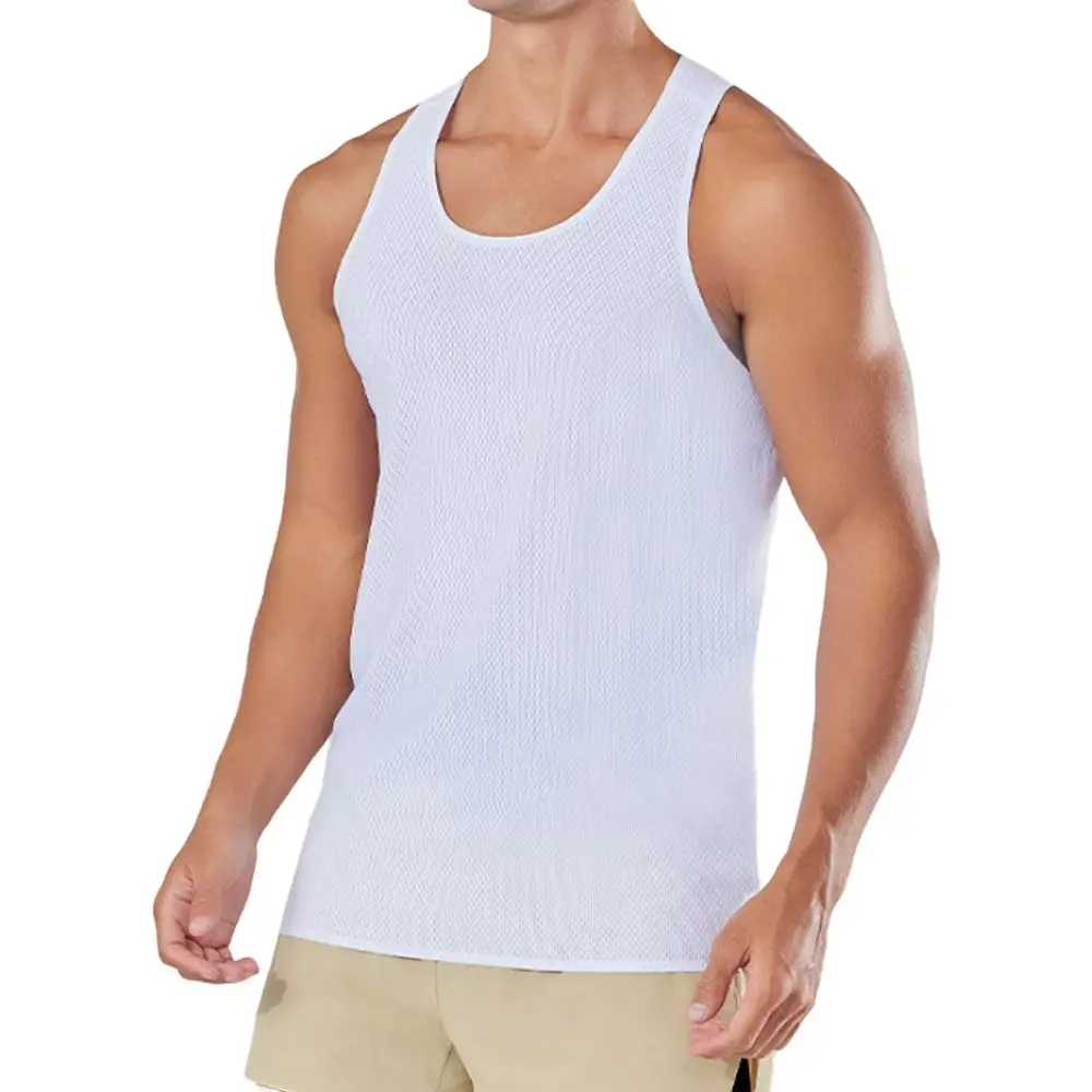 Custom Logo Men Marathon Track and Field Training Quick-Drying Sportswear Outdoor Round Neck Tank Tops